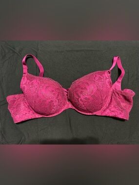 Lace Push-Up Bra in Fuchsia